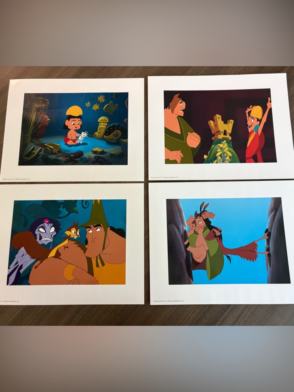 Exclusive Disney Lithograph Portfolio The Emperor's New Groove 4 Piece Set